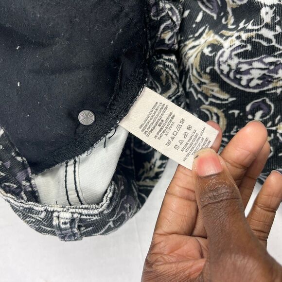 Free People New Delhi Border Flare Corduroy Pants Paisley Boho Gypsy Festival 27 - Picture 11 of 13